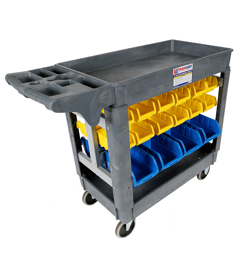 Workshop Trolley 32 Parts Bins